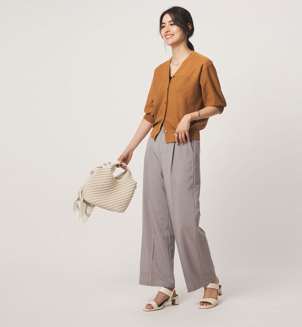 UNITED ARROWS green label relaxing「スパンコール ラメ Vネック ニット カーディガン」|カーディガン|