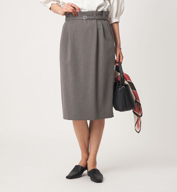 UNITED ARROWS green label relaxing「［size SHORT/TALLあり］ライト ダブルクロス タイトスカート」|タイト|