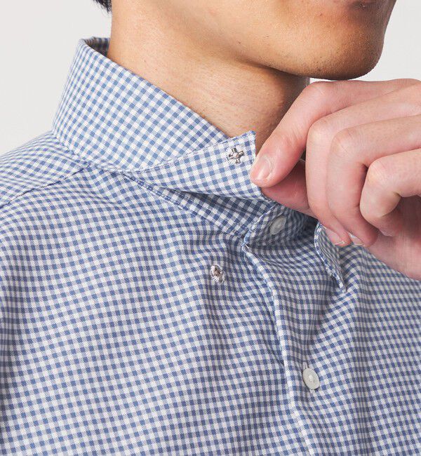 UNITED ARROWS green label relaxing「エブリット コットンオックス ギンガムチェック スナップ ボタンダウン シャツ -イージーアイロン-」|シャツ・ブラウス|