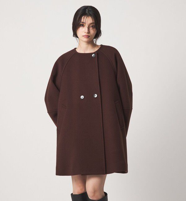 EMMEL REFINES「＜EMMEL REFINES＞EM ノーカラー テントコート」|その他|DK.BROWN