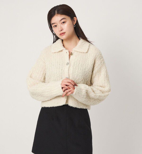 UNITED ARROWS green label relaxing「＜GLR_MINE＞フェザー ニット カーディガン」|カーディガン|