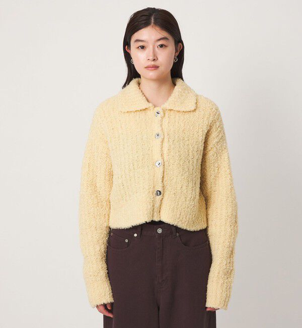 UNITED ARROWS green label relaxing「＜GLR_MINE＞フェザー ニット カーディガン」|カーディガン|