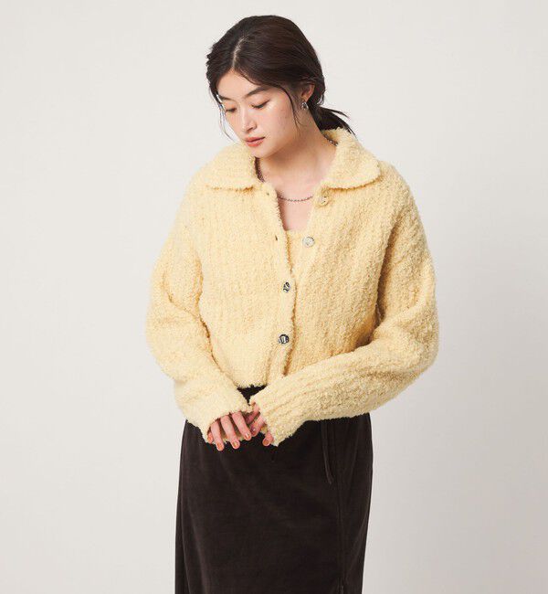 UNITED ARROWS green label relaxing「＜GLR_MINE＞フェザー ニット カーディガン」|カーディガン|