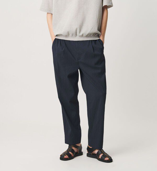 BEAUTY&YOUTH UNITED ARROWS「ヨウリュウ 1プリーツ イージー パンツ NO.7 吸水速乾 通気性」|チノ|NAVY