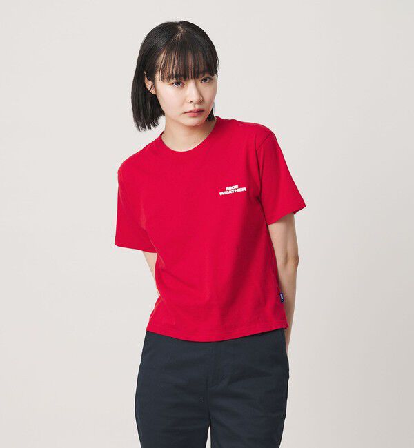 NICE WEATHER「＜NICE WEATHER＞ウィメンズ ロゴ Tシャツ」|Tシャツ・カットソー|RED