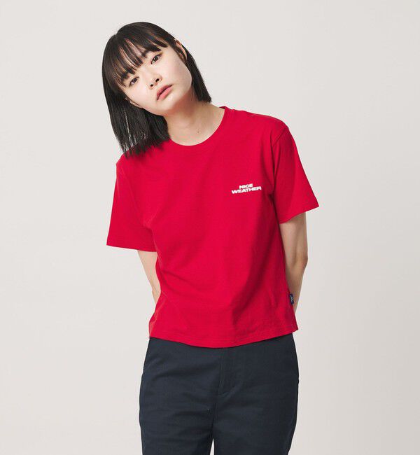 NICE WEATHER「＜NICE WEATHER＞ウィメンズ ロゴ Tシャツ」|Tシャツ・カットソー|