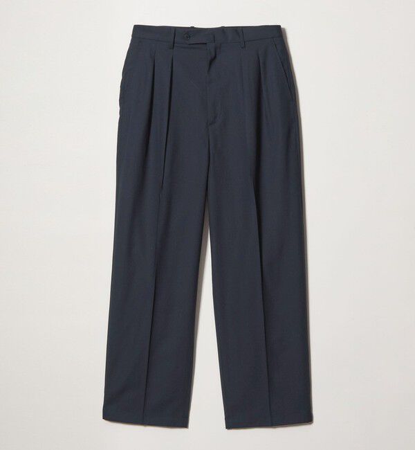 STEVEN ALAN「＜Steven Alan＞ ライト ウール トロピカル イン ツープリーツ ドレス トラウザーズ II」|スラックス|NAVY