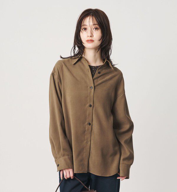 BEAUTY&YOUTH UNITED ARROWS「ポリエステル スエードライク シャツ」|シャツ・ブラウス|