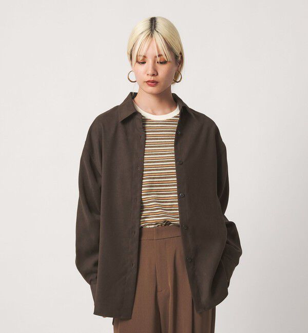 BEAUTY&YOUTH UNITED ARROWS「ポリエステル スエードライク シャツ」|シャツ・ブラウス|