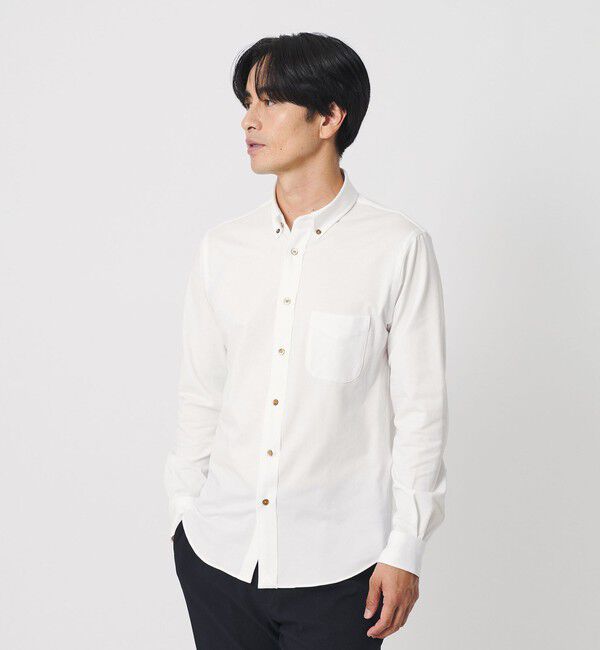 BEAUTY&YOUTH UNITED ARROWS「クイック ストレッチ シャンブレー ボタンダウン シャツ SLIM型 吸水速乾 タテヨコストレッチ」|シャツ・ブラウス|