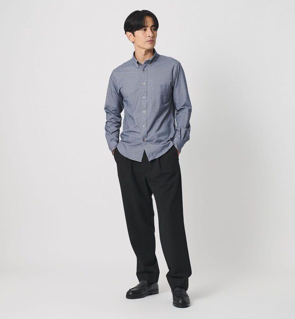 BEAUTY&YOUTH UNITED ARROWS「クイック ストレッチ シャンブレー ボタンダウン シャツ SLIM型 吸水速乾 タテヨコストレッチ」|シャツ・ブラウス|