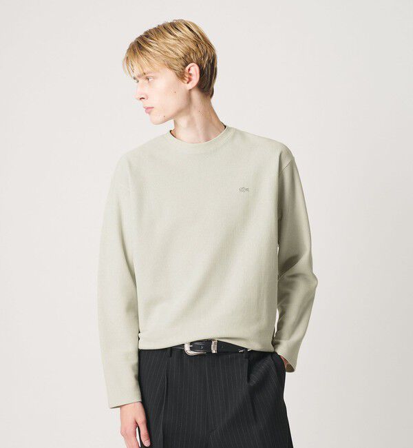 BEAUTY&YOUTH UNITED ARROWS「＜LACOSTE for BEAUTY&YOUTH＞ ワントーン ロングスリーブ カットソー」|Tシャツ・カットソー|OFF WHITE