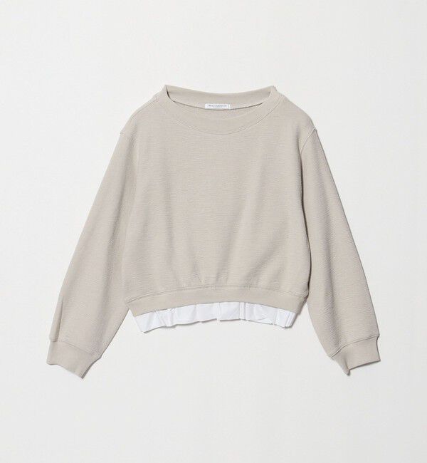 BEAUTY&YOUTH UNITED ARROWS「コットン ダブルフェイス ドッキング プルオーバー」|Tシャツ・カットソー|LT.GRAY