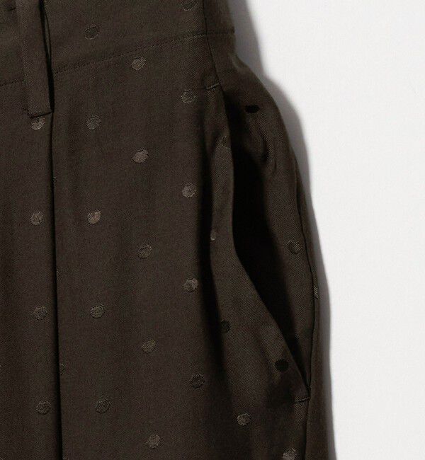 BEAUTY&YOUTH UNITED ARROWS「レーヨン ドットジャガード タック バックゴムパンツ/ダークブラウン」|その他|