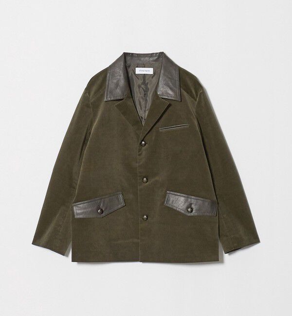 ATTISESSION「＜ATTISESSION＞CORD&times;レザーライク ジャケット」|テーラードジャケット|