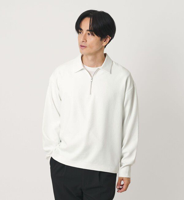BEAUTY&YOUTH UNITED ARROWS「FUSION TWILL ハーフジップ カットソー UVカット タテヨコストレッチ 」|Tシャツ・カットソー|