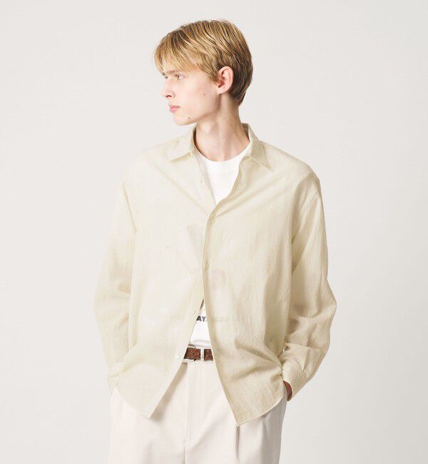 BEAUTY&YOUTH UNITED ARROWS「ウール ガーゼ レギュラー シャツ GRANDE TAPERD型」|シャツ・ブラウス|OFF WHITE