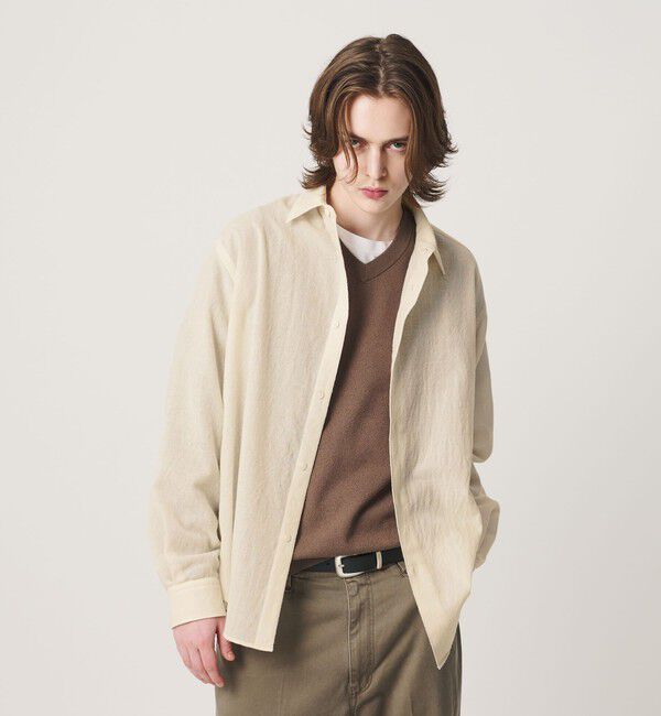 BEAUTY&YOUTH UNITED ARROWS「ウール ガーゼ レギュラー シャツ GRANDE TAPERD型」|シャツ・ブラウス|