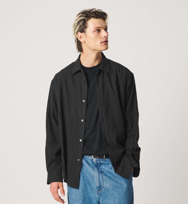 BEAUTY&YOUTH UNITED ARROWS「ウール ガーゼ レギュラー シャツ GRANDE TAPERD型」|シャツ・ブラウス|DK.GRAY
