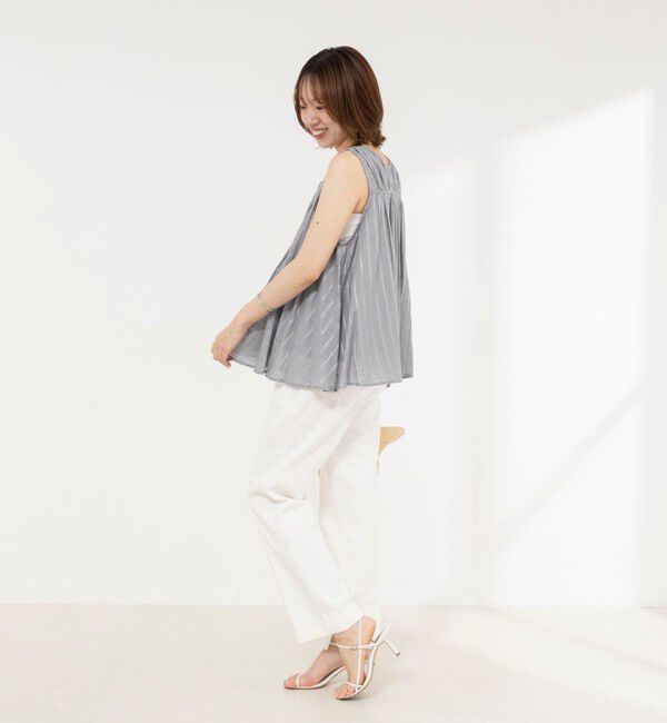 NOLLEY'S「【MARILYN MOON/マリリーンムーン】sheer check 2way gathered blouse」|シャツ・ブラウス|