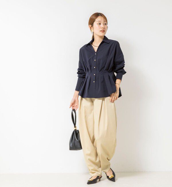 NOLLEY'S「【WEB＆一部店舗限定カラー】【GOODS BUYER 石田別注カラー】ストレッチタフタスキッパータックシャツ」|シャツ・ブラウス|