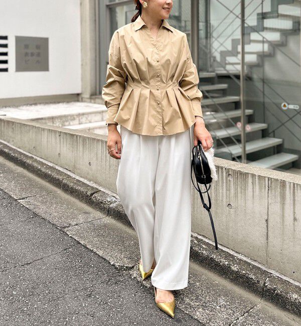 NOLLEY'S「【WEB＆一部店舗限定カラー】【GOODS BUYER 石田別注カラー】ストレッチタフタスキッパータックシャツ」|シャツ・ブラウス|