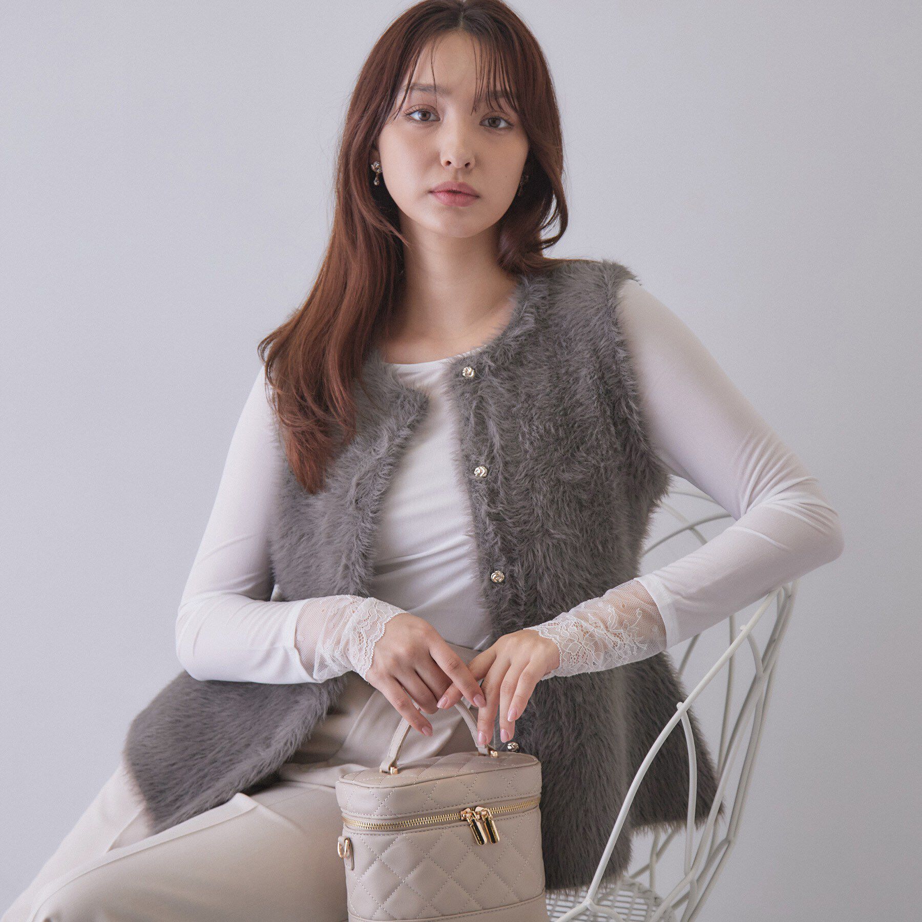index「フェザーニットペプラムジレ【洗濯機OK】」|ベスト・ジレ|トープ(854)