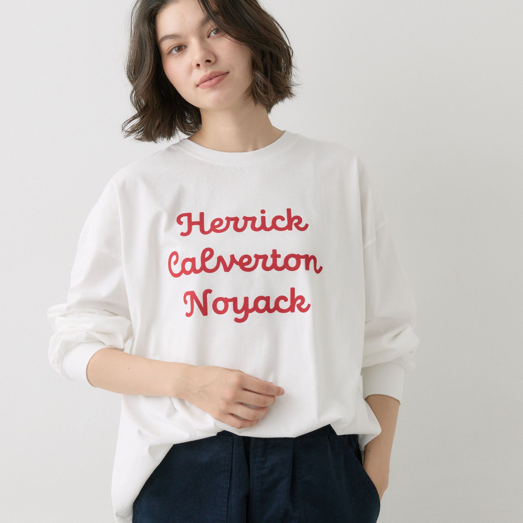 Dessin「【洗える】オーガニックコットン ロングスリーブTシャツ」|Tシャツ・カットソー|