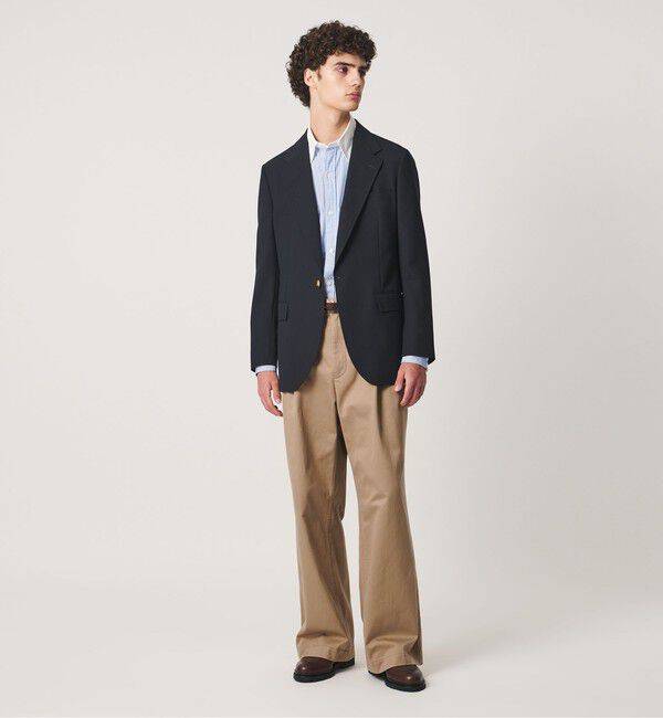 UNITED ARROWS「＜District＞ウォッシュド チノ ２プリーツ ワイドパンツ」|チノ|