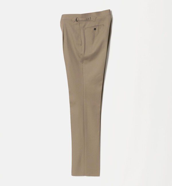UNITED ARROWS「カバートクロス ツイル サイドアジャスター 1プリーツ テーパード スラックス」|チノ|