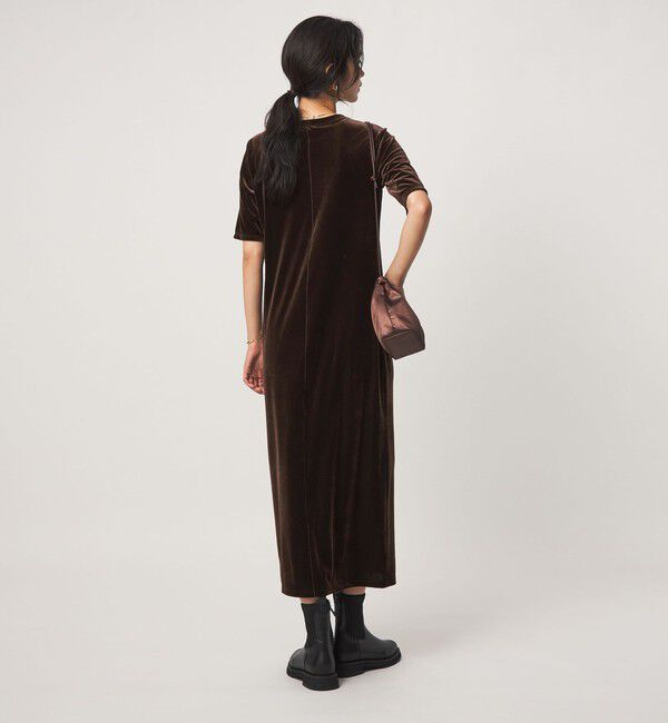 UNITED ARROWS green label relaxing「ベロア ショートスリーブ ワンピース」|ワンピース|