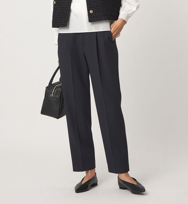 UNITED ARROWS green label relaxing「［size SHORT/TALLあり］ライト ダブルクロス テーパード パンツ」|スラックス|