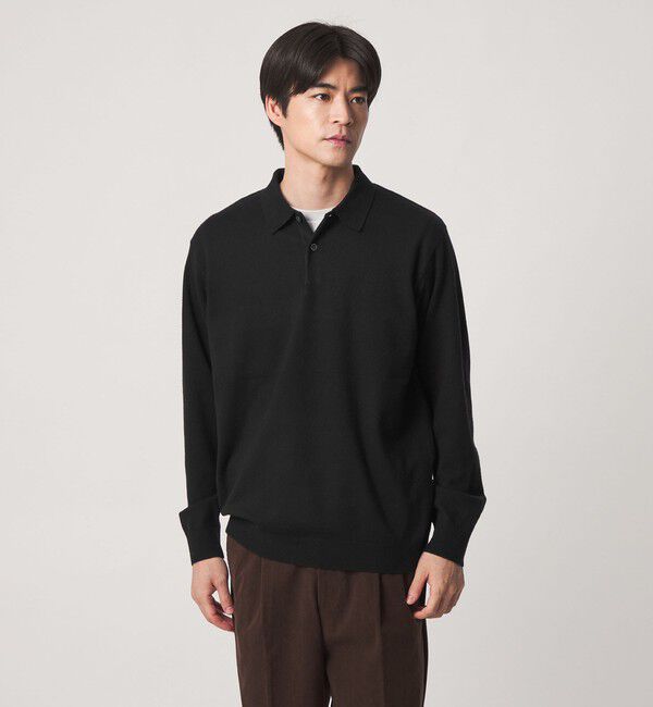 UNITED ARROWS green label relaxing「【WEB限定】JUST fit ハイゲージ ジャケイン ニットポロ」|ニット・セーター|