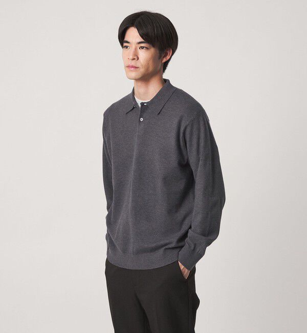 UNITED ARROWS green label relaxing「【WEB限定】JUST fit ハイゲージ ジャケイン ニットポロ」|ニット・セーター|