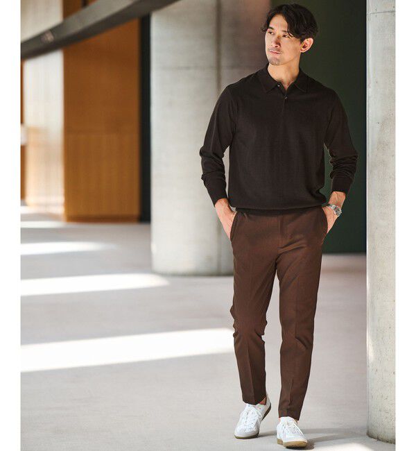 UNITED ARROWS green label relaxing「【WEB限定】JUST fit ハイゲージ ジャケイン ニットポロ」|ニット・セーター|