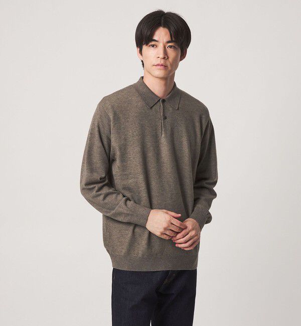 UNITED ARROWS green label relaxing「【WEB限定】JUST fit ハイゲージ ジャケイン ニットポロ」|ニット・セーター|OLIVE