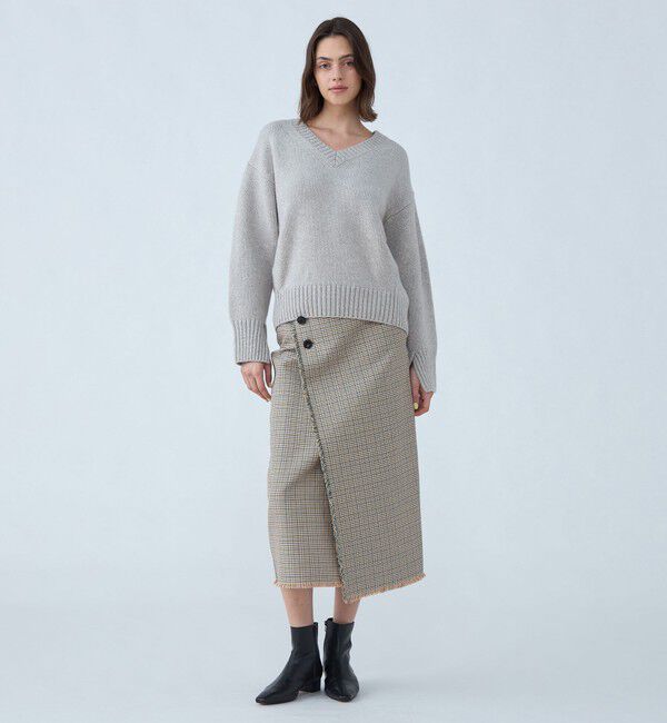 MACPHEE「【WEB限定】ラムカシミヤ Vネックプルオーバー」|ニット・セーター|