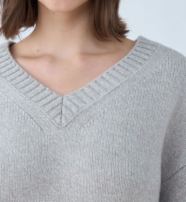 MACPHEE「【WEB限定】ラムカシミヤ Vネックプルオーバー」|ニット・セーター|