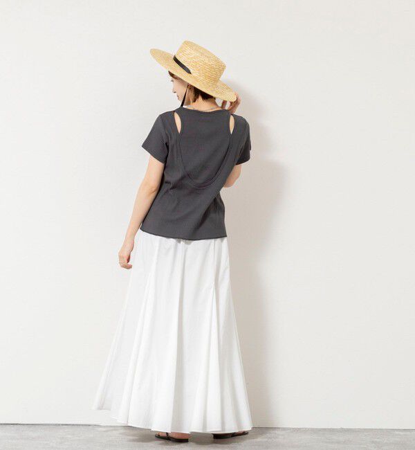 NOLLEY'S「ウォッシャブルバックデザインリブＴシャツ」|Tシャツ・カットソー|