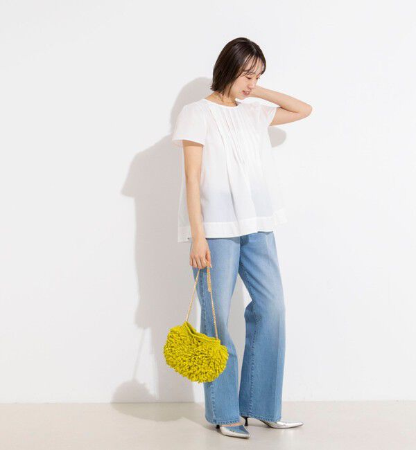 NOLLEY'S「《撥水/セットアップ対応》ウォッシャブルアクティブストレッチタックブラウス」|シャツ・ブラウス|