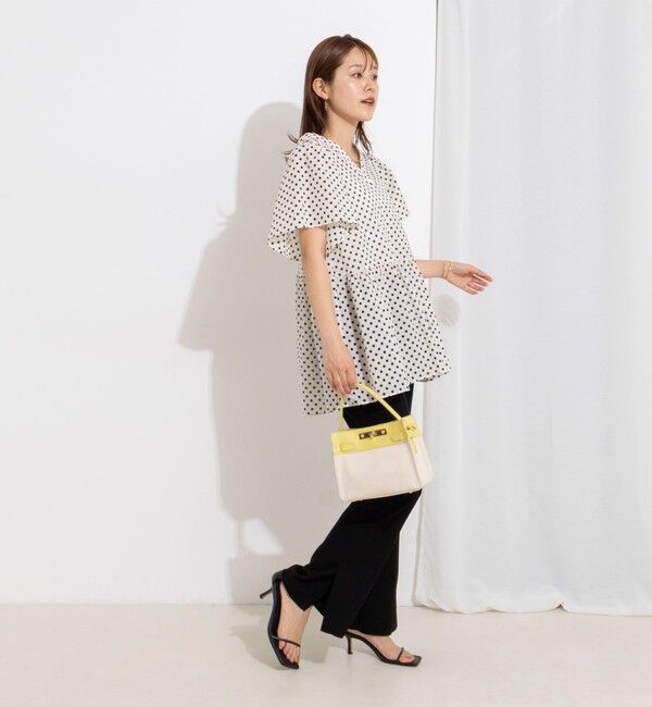 NOLLEY'S「ウォッシャブルポコポコシュリンクペプラムブラウス」|シャツ・ブラウス|