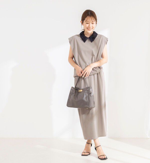 NOLLEY'S「《セットアップ対応/接触冷感》【BECシリーズ】ウォッシャブルハイスペックジャージノースリーブ」|Tシャツ・カットソー|