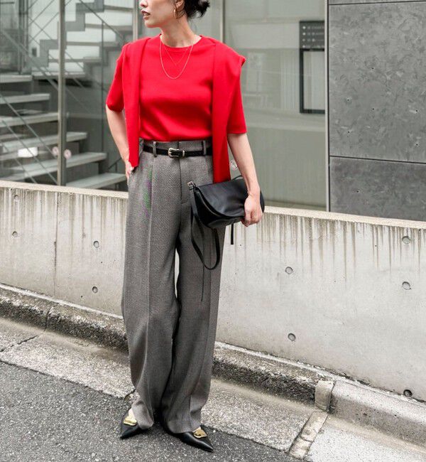 NOLLEY'S「《セットアップ対応》ウォッシャブルシャーク愛されセミワイドパンツ」|その他|