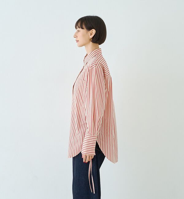 Rouge vif「ストライプサイドドロストシャツ」|シャツ・ブラウス|