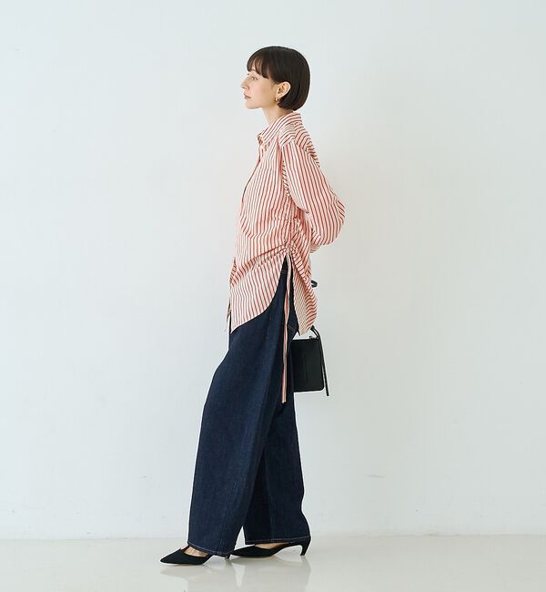 Rouge vif「ストライプサイドドロストシャツ」|シャツ・ブラウス|