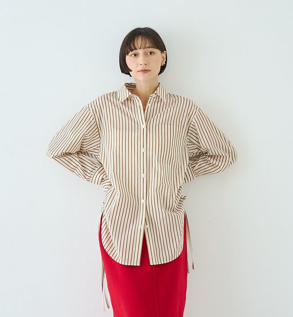 Rouge vif「ストライプサイドドロストシャツ」|シャツ・ブラウス|