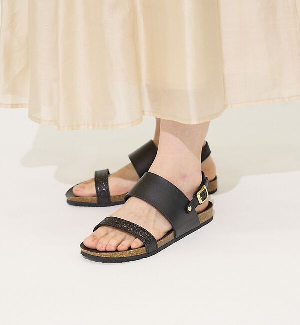 AU BANNISTER「【ロングヒット】フットベットサンダル」|サンダル|ブラック