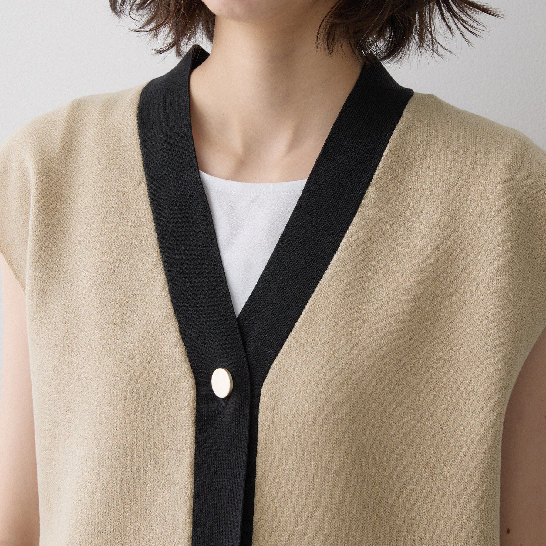 Dessin「バイカラー ニットベスト」|ベスト・ジレ|