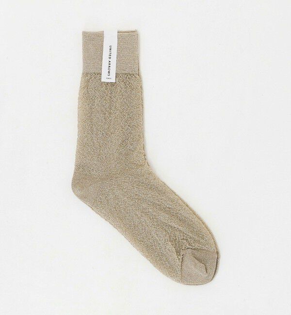 UNITED ARROWS「シアー グリッター ソックス」|ソックス|BEIGE