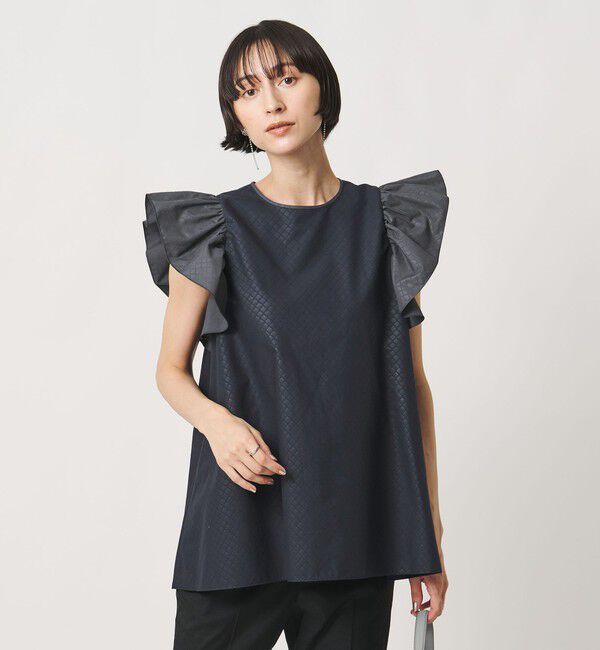 UNITED ARROWS「フリル スリーブ ブラウス」|シャツ・ブラウス|